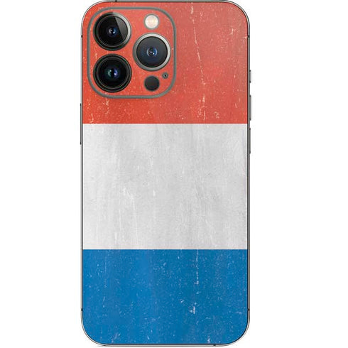 Netherlands Flag Distressed iPhone 13 Pro Skin